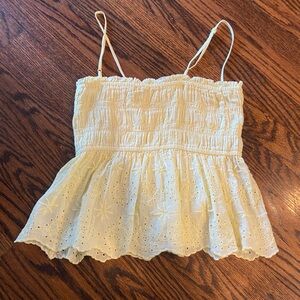 American Eagle Lace Flowy Cropped Tank Top‎ Size XS